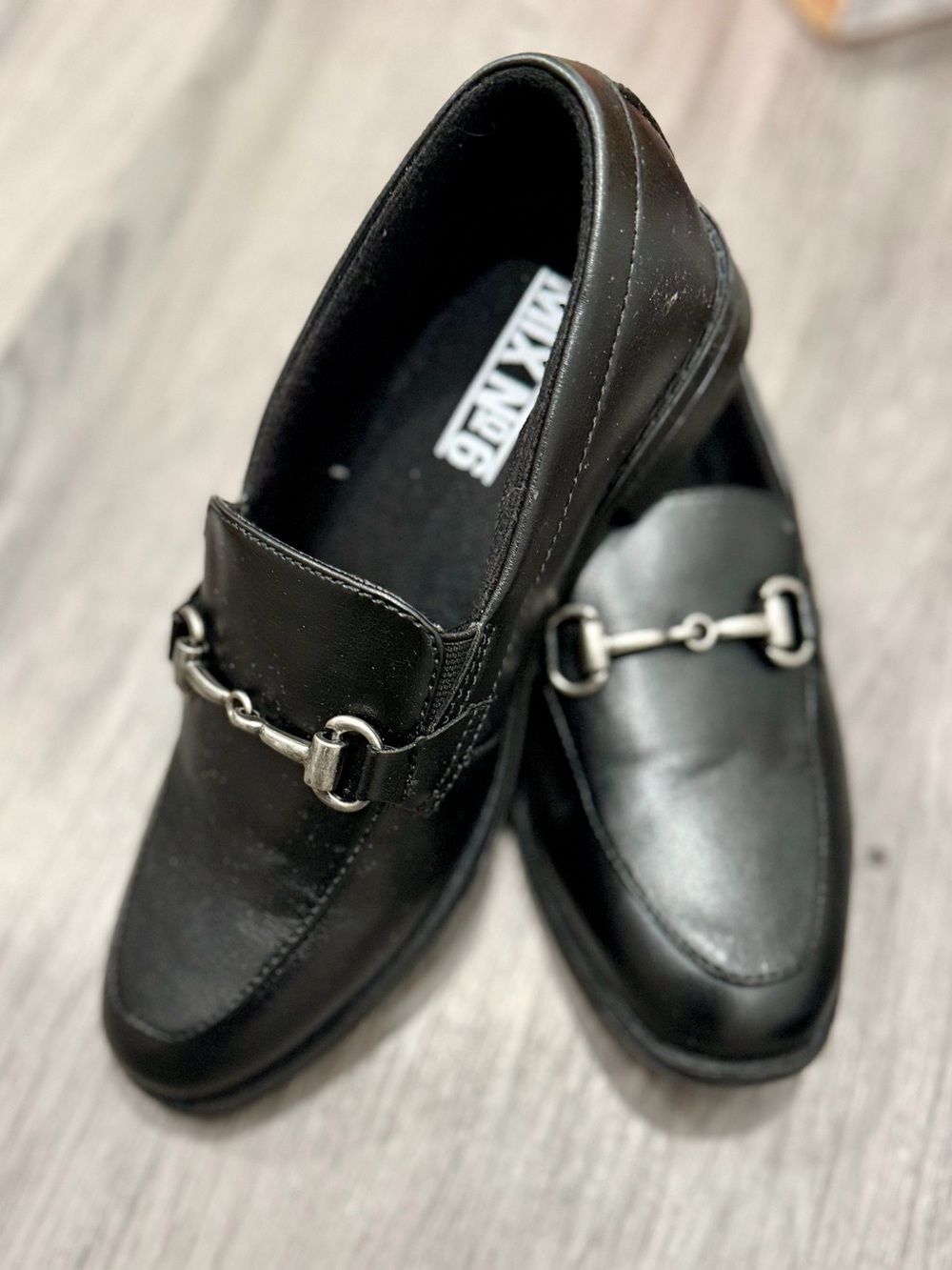 Mix No. 6 Boys Black Bit Loafers Dress Shoes Size 2